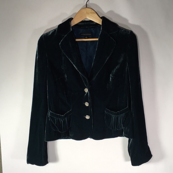 Banana Republic Jackets & Blazers - Banana Republic Dark Teal Velvet Blazer